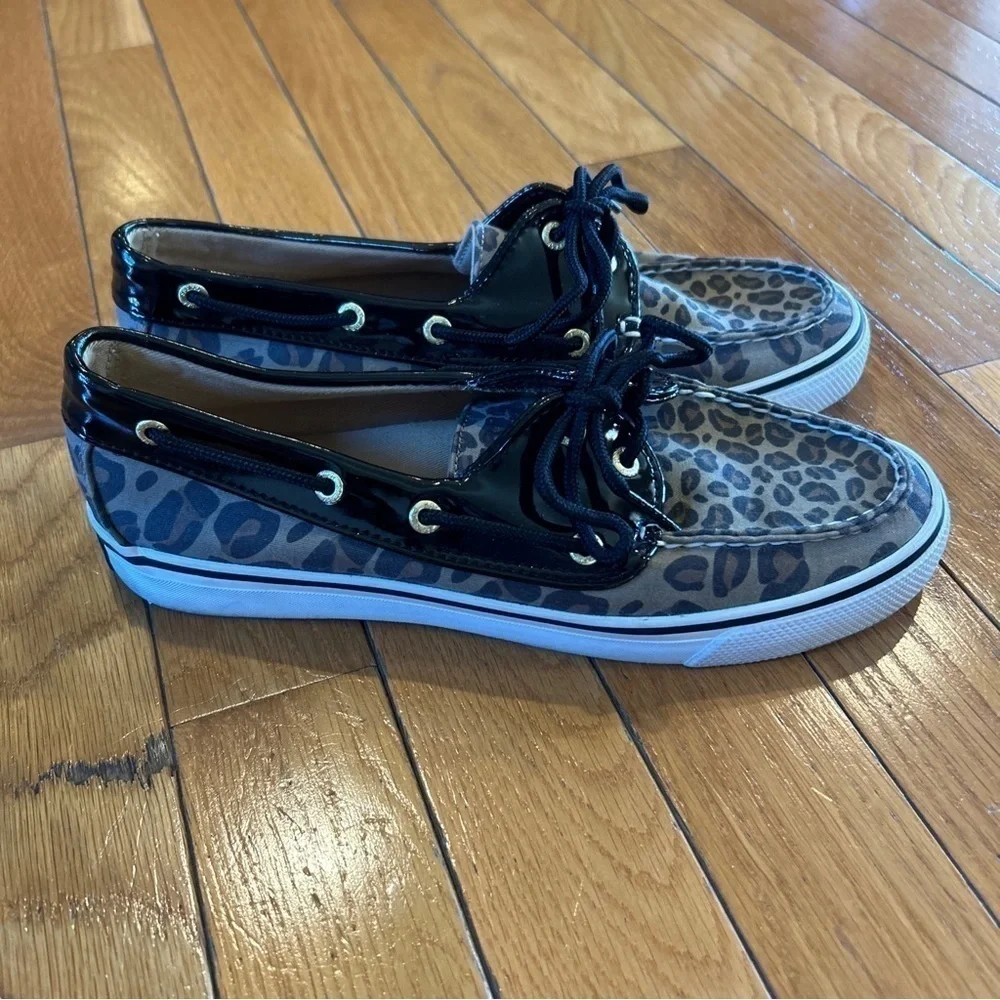 Sperry Top Sider Womens Size 7 Dock Boat Shoes Comfort Slip On Animal Print